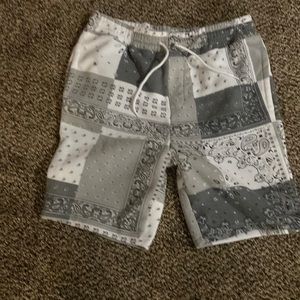 I am selling a bandana patterned pair of shorts.